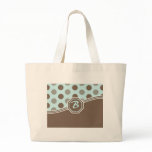 Blue & Brown Monogram Tote Bag