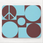Blue & Brown Peace Dots Mouse Mats