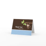 Blue & Brown Safari Monkey Thank You Note Card