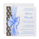 Blue Brown Sailboats Baby Boy Shower