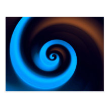 Blue Brown Spiral Postcards