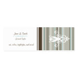 Blue/Brown Stripe Scissors Business Card