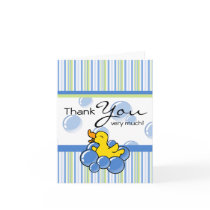 Blue Bubble Ducky Thank You Notes
