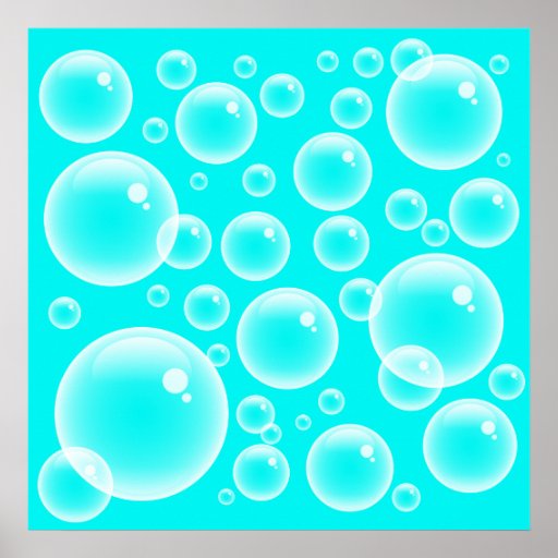 Blue Bubbles Posters