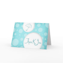 blue- bubbles thank you greeting cards