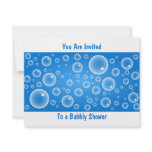 Blue Bubbles, You Are Invited, To a Bubbly Shower invitations