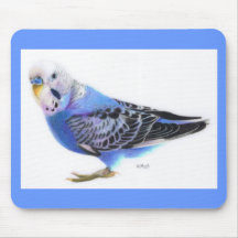 Blue Budgie Mouse Mats