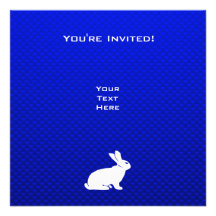 Blue Bunny Personalized Invites