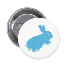 Blue Bunny Pinback Buttons