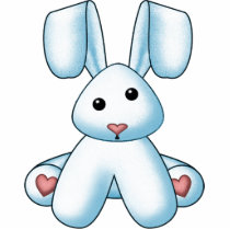 Blue Bunny Wall Sculpture Photo Cutouts