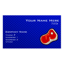 Blue Butcher's Steak Business Cards
