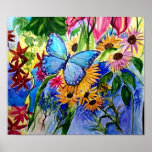 Blue Butterflly's Garden posters