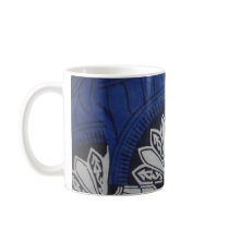 Blue butterfly Ankara Mug