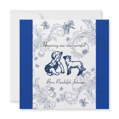 Blue Butterfly Baby Shower invitation by RiverJude