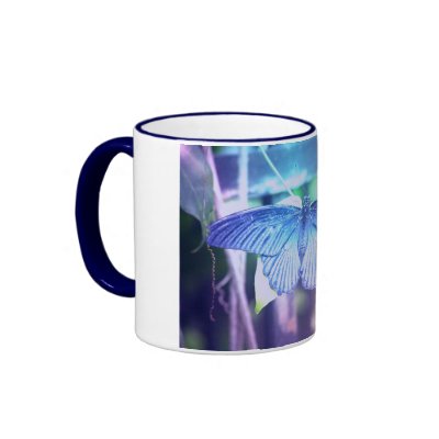 Blue Butterfly Coffee Mug by ButterflyGardens