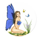 "Blue Butterfly Fairy"  Stickers