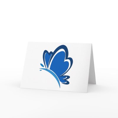 Blue Butterfly Greeting Card by ButterflyGardens