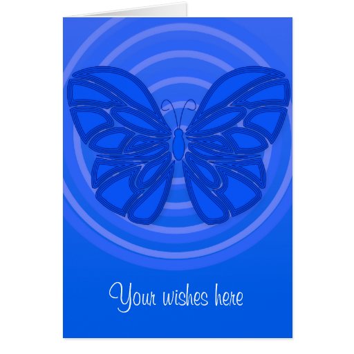 Blue Butterfly Greeting Card