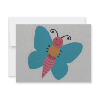 blue butterfly custom invitations by pinkypetals