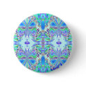 "Blue Butterfly Mandala" Button