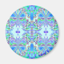"Blue Butterfly Mandala" Magnet