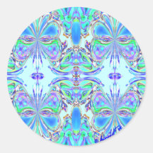 "Blue Butterfly Mandala" Stickers