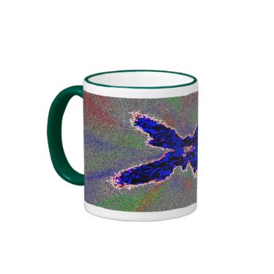 Blue Butterfly Coffee Mugs by Derico