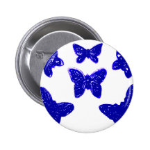 Blue Butterfly Pattern Pin