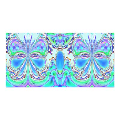 Blue Butterfly Photo Card by M.Light by Aquavel