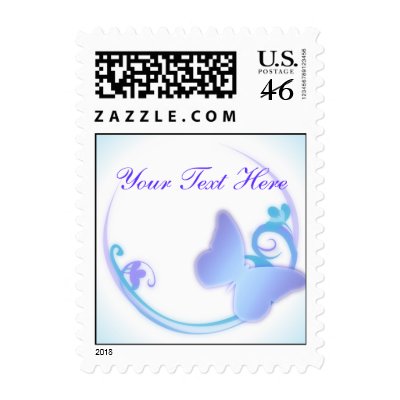 Blue Butterfly Postage by Customizables