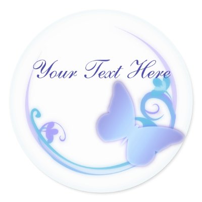 Blue Butterfly Stickers by Customizables