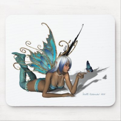Blue Butterfy 3 Mouse Pads by gargirls