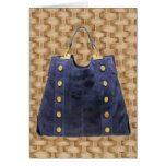 Blue Buttoned Bag
