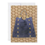 Blue Buttoned Bag invitations
