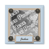 Blue Buttons & Brackets Magnet