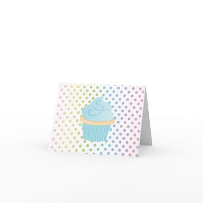 Blue Cake Greeting Cards by candystore