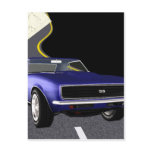 Blue Camaro Car - Car/Father's Day postcards