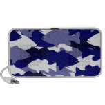 Blue Camo Bass Fishing iPhone Speaker