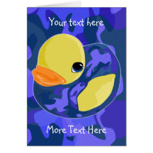 Blue Camo Rubber Ducky Card
