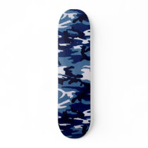 Blue Camo Skate Board