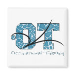 Blue Camo with scroll Fridge Magnets