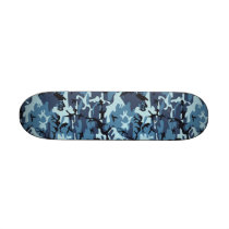 Blue Camouflage 7 1/4" Skateboard