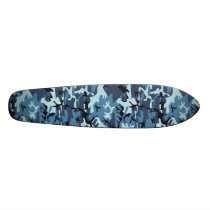 Blue Camouflage 7 1/8" Skateboard