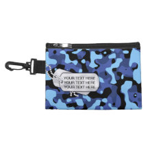 Blue Camouflage Accessory Bags