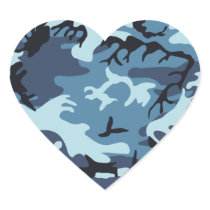 Blue Camouflage Sticker