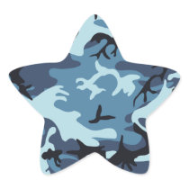 Blue Camouflage Sticker
