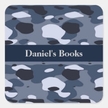 Blue Camouflage Stickers