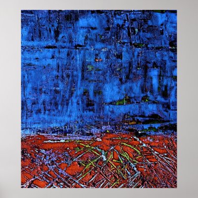 BLUE CANYON CANVAS OR POSTER by INTHEPRESENT