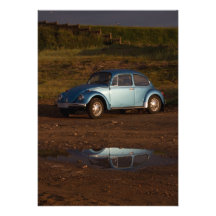 Blue Car Invitation