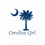 Blue Carolina Girl Palmetto Post Cards